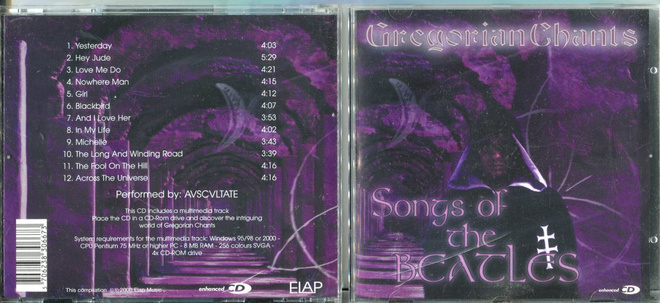 GREGORIAN CHANTS . CD-LEVY . SONGS OF THE BEATLES