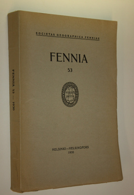 V. Tanner : Fennia 53 : Studier över kvartärsystemet i Fe...