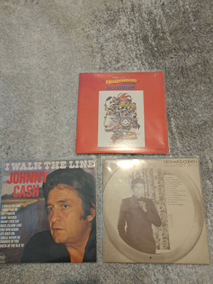 Lp:levyt 3kpl mm.johnny cash