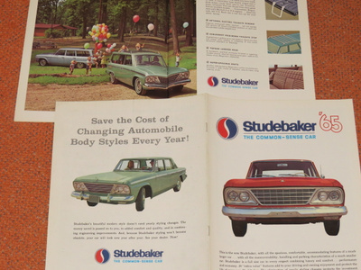 1965 Studebaker esite - KUIN UUSI - 12 sivua
