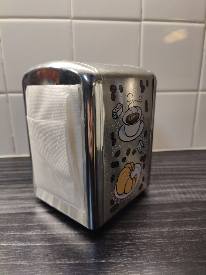 Servettiteline retro kahvilamalli