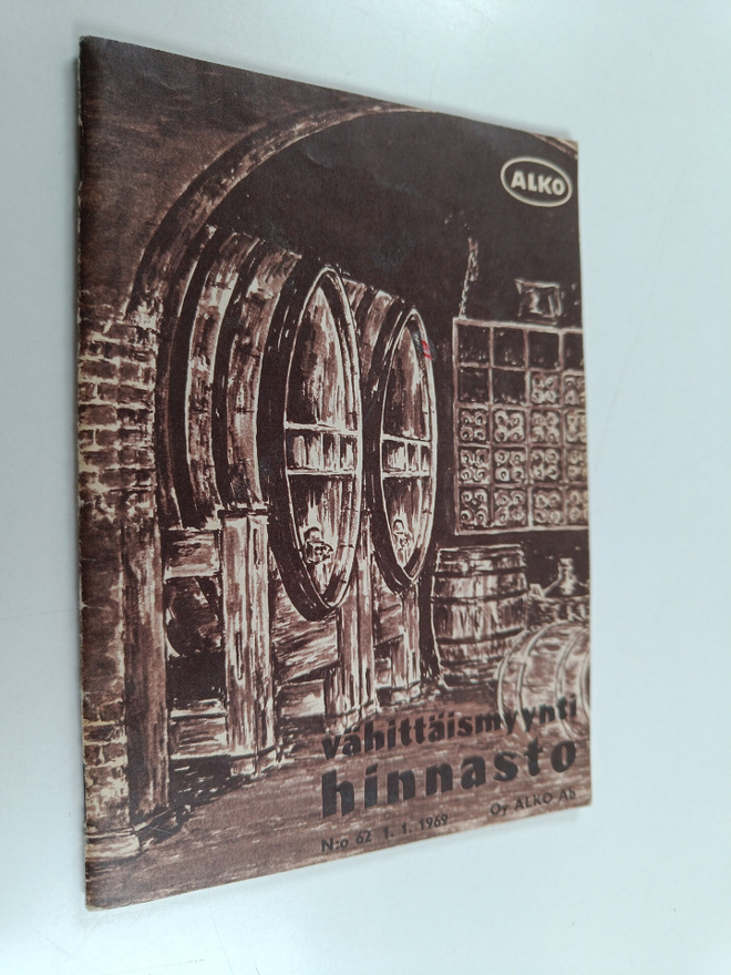 Alko vähittäismyyntihinnasto N:o 62, 1.1.1969