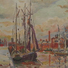 K.Olkkala Turku-aiheinen taulu v. 1948 - pikkukuva 1