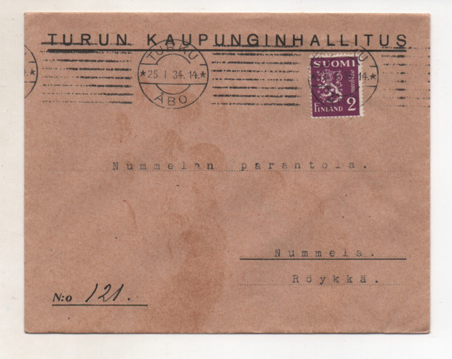 Firmakuori Turun kaupunginhallitus 1934