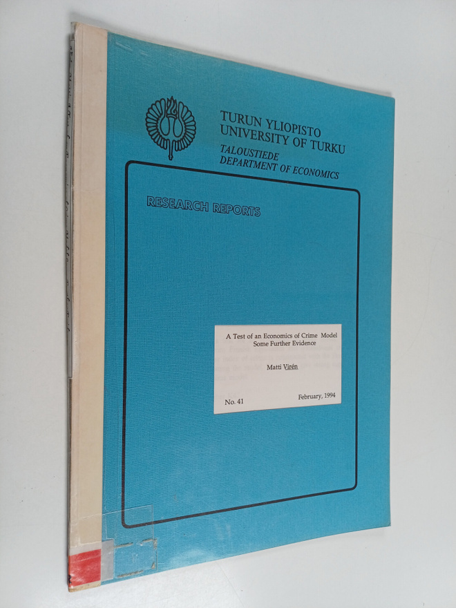 Matti Viren : A test of an economics of crime model : som...