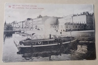 Helsinki, osa Etelä satamaa, höyrylaiva, mv pk, ei p.