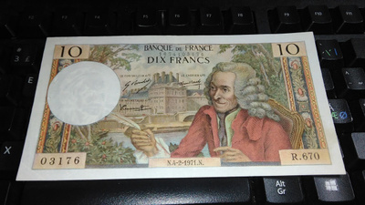 France Ranska 10 Francs 1971 P147 XF+