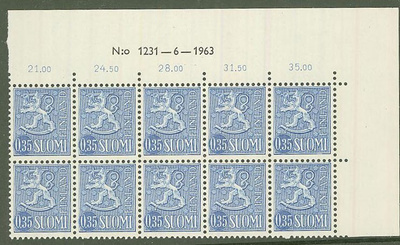 M63 1963 35p xTe nro-10lö 1231-6-1963