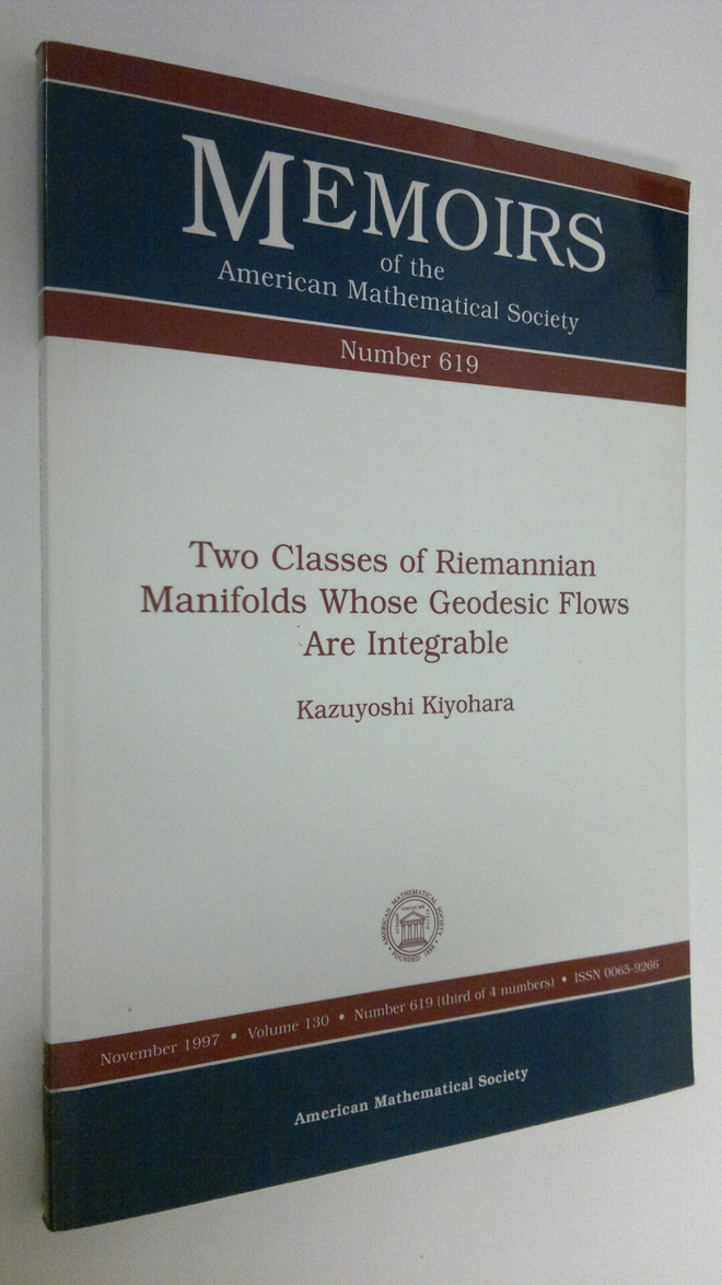 Kazuyoshi Kiyohara : Two Classes of Riemannian Manifolds ...