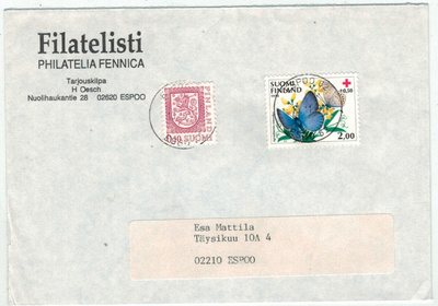 1990 PR 2 mk ym kaunisleimainen kirje