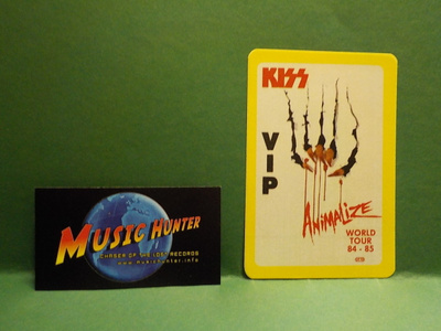KISS - ANIMALIZE WORLD TOUR 84 - 85, VIP BACKSTAGE PASS