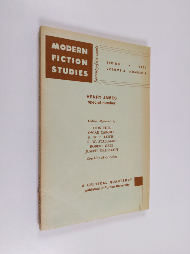 Modern fiction studies volume 3, number 1 - Henry James n...