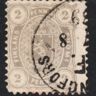 1875 2pennin harmaa Vaakunamerkki leimattuna - pikkukuva 1
