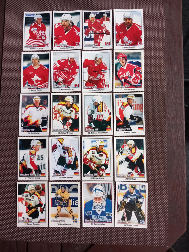 Panini Hockey '95 tarrat 1 € kpl
