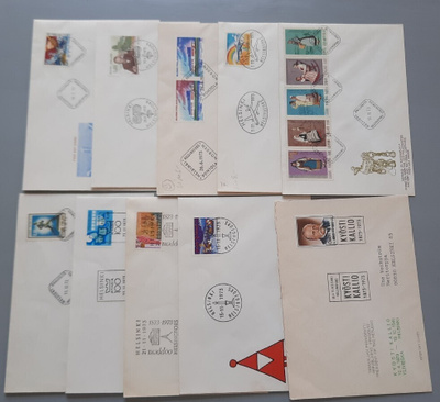 FDC Suomi erä 1973 mm Kansanpuvut 5-rivilö