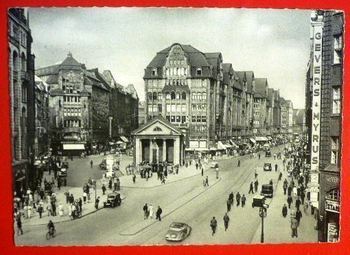 Hamburg - Mönkebergstrasse - Vanhat autot 1955  (K9)