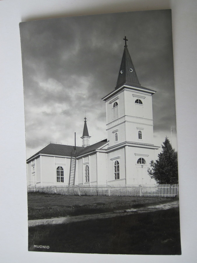 VANHA Postikortti Lappi Muonio 1950-l  Alkup.Mallikappale