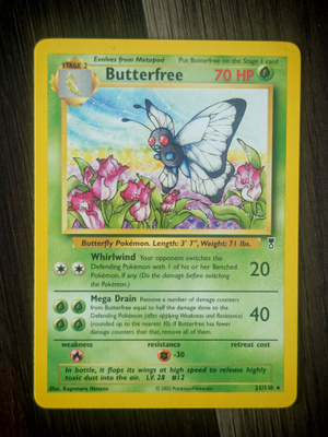 Pokemon kortti Butterfree Legendary collection rare