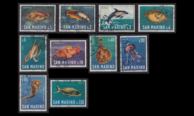 San Marino 869-78 o Merieläimiä (1966)