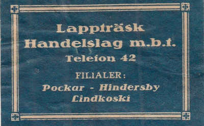 Lappträsk Handelslag m.b.t.   b352