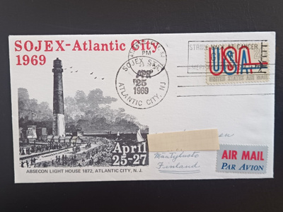 Lentoposti lähetys USA-SUOMI 1969