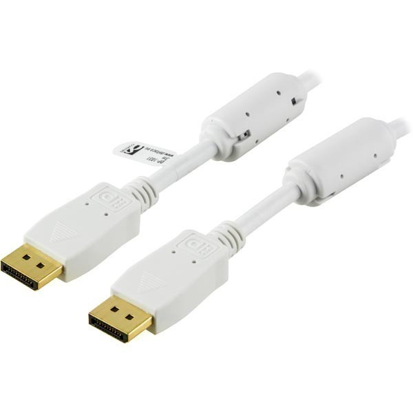 Deltaco DisplayPort kaapeli, uros-uros, kullattu, 2m *UUSI*