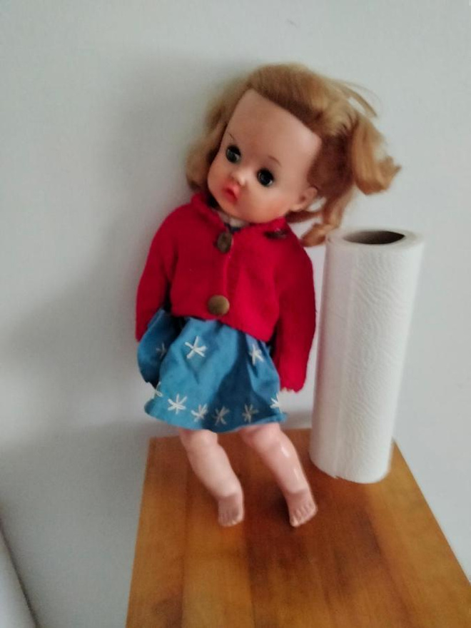 1950 luvulta eegee mama rubber nukke