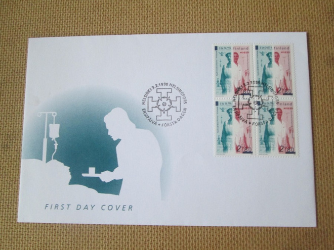FDC Suomi 1998: hoitajien yhdistys 100 v.