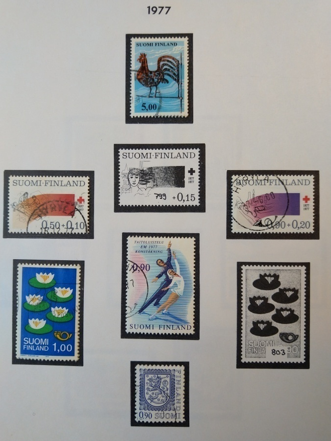 1977 Suomi postimerkki 6 kpl
