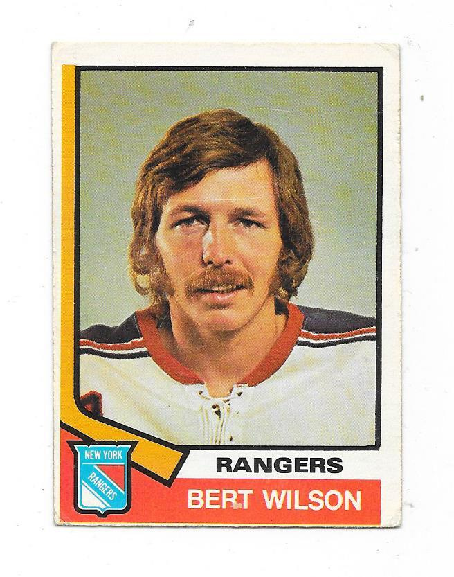 1974-75 OPC #384 Bert Wilson , New York Rangers RC