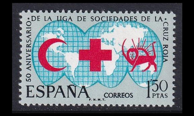 Espanja 1813 ** Punaisen Ristin Liitto 50v (1969)