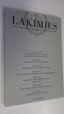 Lakimies 7-8/2012 : Suomalaisen lakimiesyhdistyksen aikak...