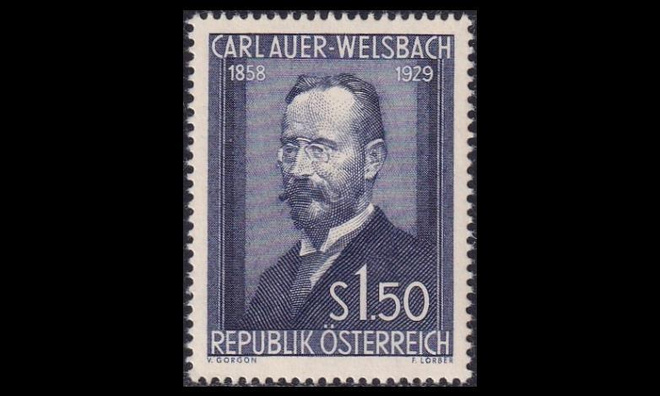 Itävalta 1006 ** Kemisti Carl von Welsbach (1954)