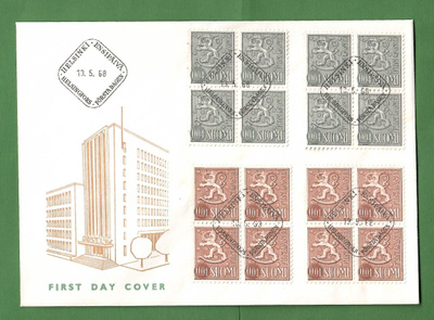 FDC-1968 0.01 ja 0.04mk  nelilöillä (100)