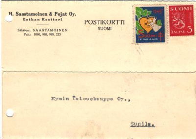 FIRMAKORTTI KOTKA +JOLUMERKKI