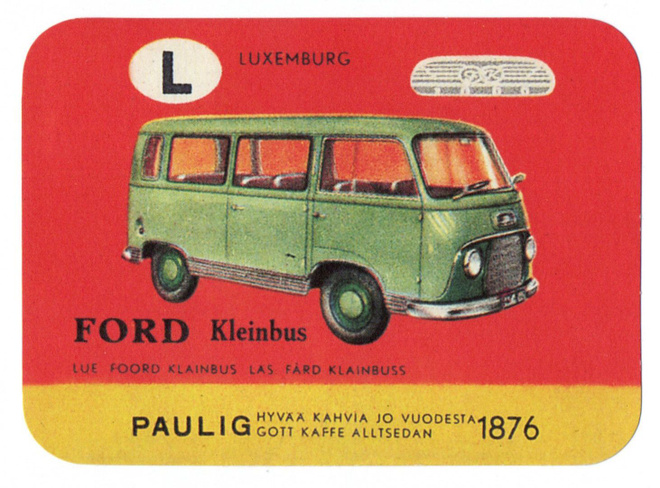 Minimoi Postikortti Paulig n:o 521 FORD Kleinbus