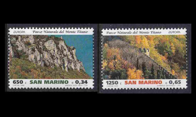 San Marino 1832-3 ** Europa lkansallispuistoja (1999)
