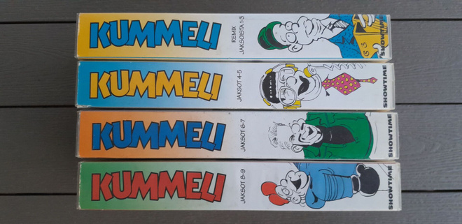 VHS: Kummeli Jaksot 1-8, 4xVHS (1991-1993/1994)
