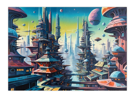 100 kpl uusia Science Fiction taide julisteita koko A4