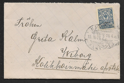 Postil. - 20p 1911 (LAPE 64) Hanko 15.5.1911