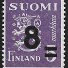 1946 M-30 Lisäp 8/5 mk viol ** Lape 313 SP Lm5 KUVAKEVIRHE - pikkukuva 2
