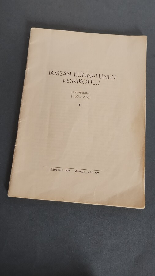 Jämsä kunnallinen yhteiskoulu 1969-70  - KATSAUS