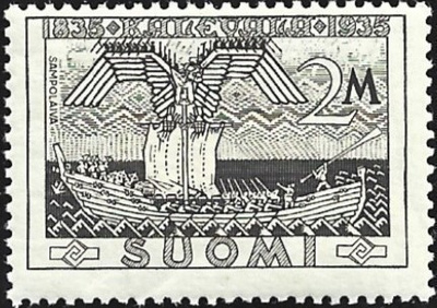 1935 Kalevalan 100-vuotisjuhla 2 mk ** LaPe 192