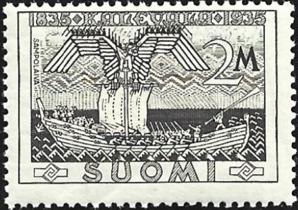 1935 Kalevalan 100-vuotisjuhla 2 mk ** LaPe 192