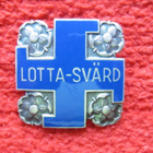 Vanha Lotta Svärd jäsenmerkki - hopeaa - - pikkukuva 1