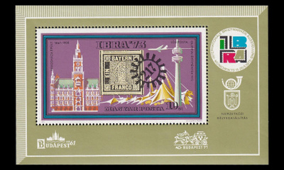 Unkari 2873BL97 ** Postimerkkinäyttely IBRA ’73 (1973)