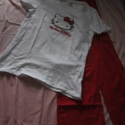 Hello Kitty Pyjama  M / L valk. paita, pun. housut - pikkukuva 1