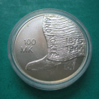 100 mk hopea juhlaraha Aino Ackte - 2001 - pikkukuva 1