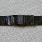 20mm Mesh rannekellon teräsranneke - musta - pikkukuva 3
