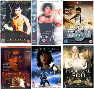 Hong Kong Legends DVD 6 kpl (Bruce, Jackie,...)
